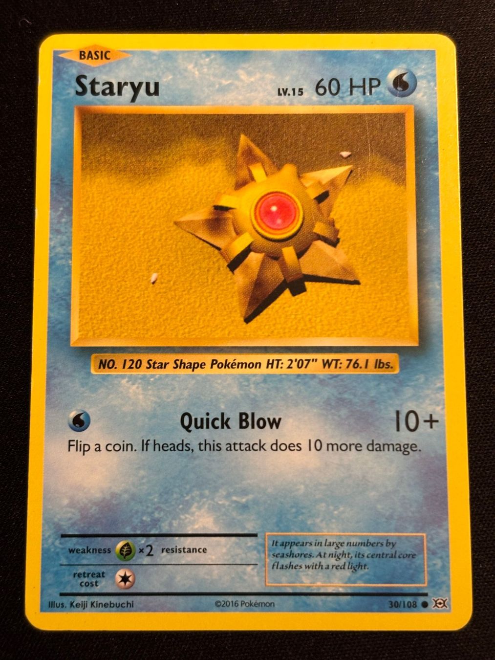 Pokémon Carte collezionabili: Pokemon Staryu - Evolutions 30/108 - English – Usato da Bern venduto da Big_GS