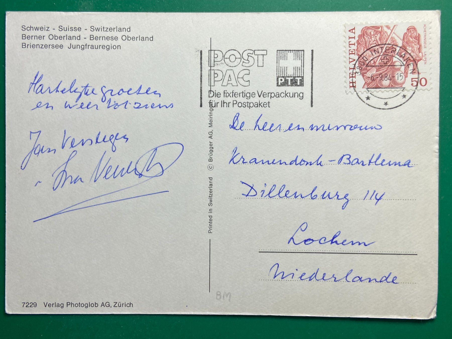 Cartoline postali: Brienzersee - Panoramakarte - Brienz – Usato da Steg VS venduto da danwer74 1