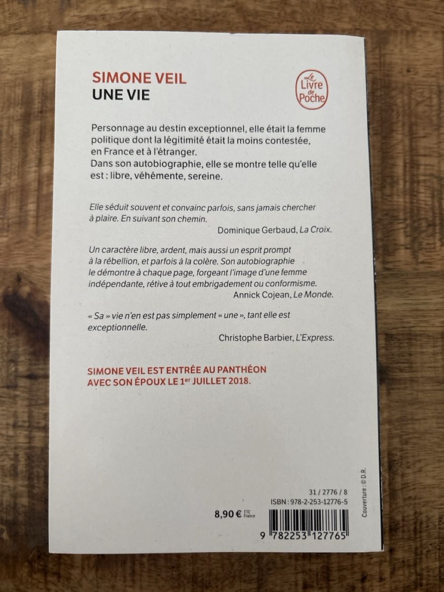 Libri: Simone Veil : une vie – Nuovo (secondo la descrizione) da Corserey venduto da ter_dhy6 1