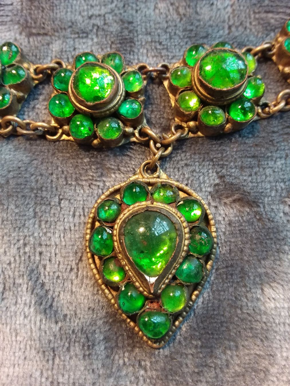 Catenine: Antikes TOP Collier Glas/Folie ca 1880 oder früher – Usato da Zürich venduto da helsan 3