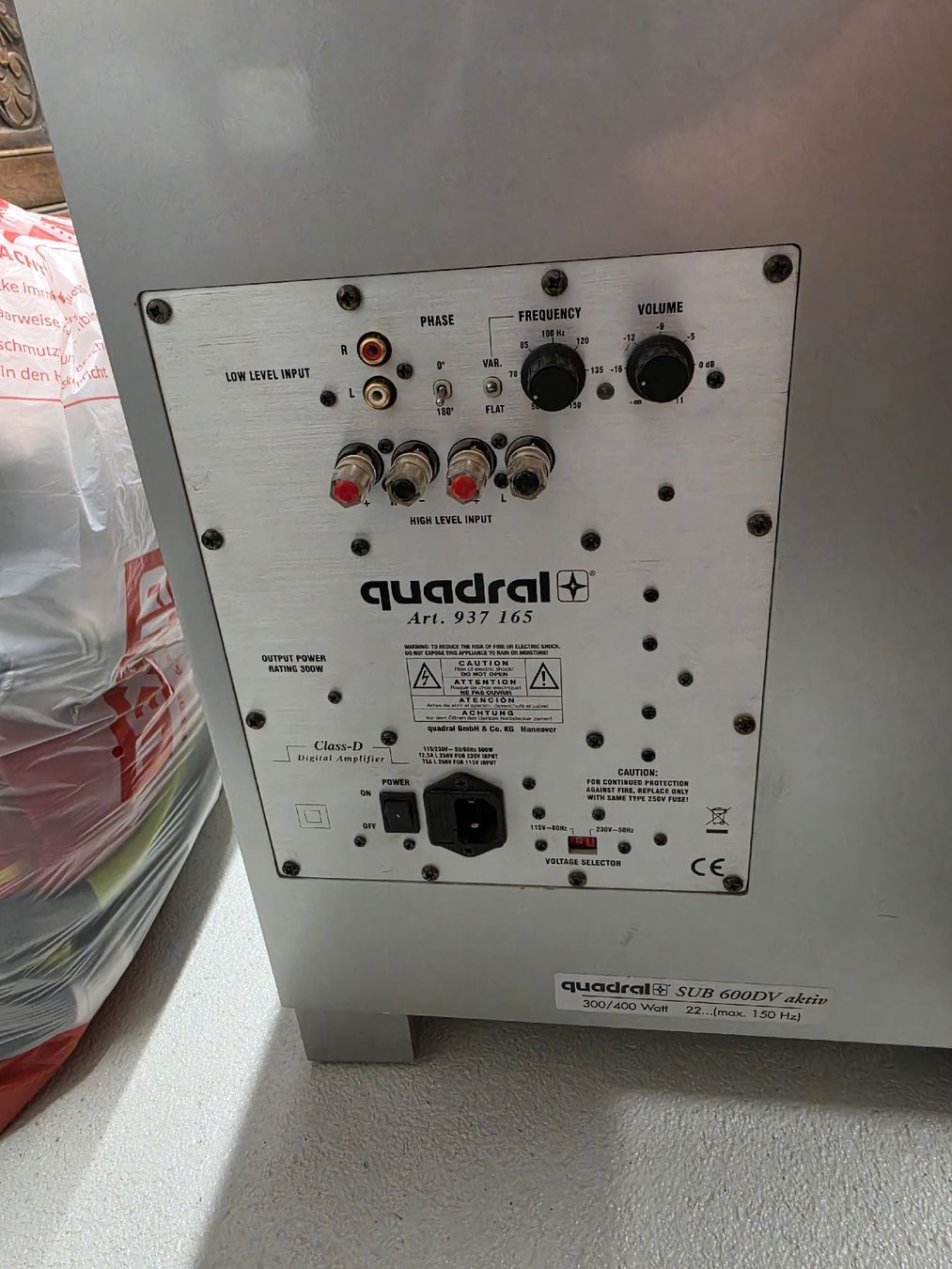 Quadral Casse acustiche: Quadral Subwoofer Silber guter Zustand – Usato da Adliswil venduto da Suma8784 1