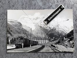 FO HGe 4/4 I mit Personenzug in Gletsch - Foto-AK