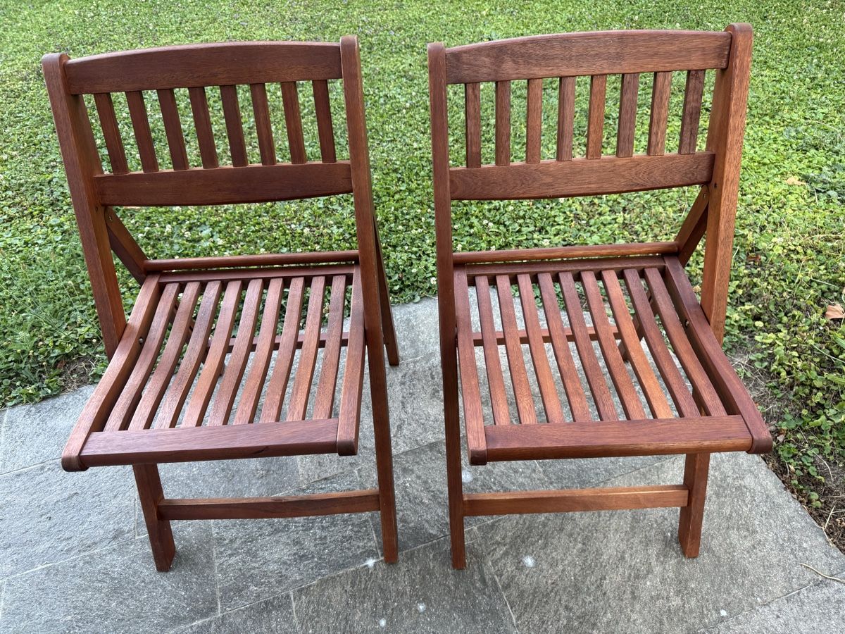 Sedie: 2 Garten Klappstühle – Usato da Lenzburg venduto da Meister_k