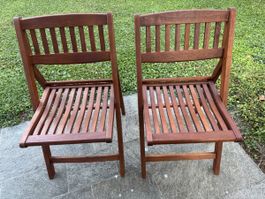 2 Garten Klappstühle