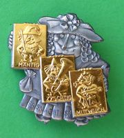 Basel Fasnachtsplakette Gold 1987 mit Nadel