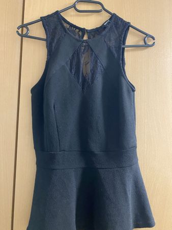 Schickes Tally Weijl Top mit Spitze, Gr. S, Schwarz