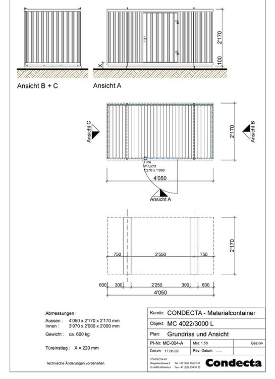 Materialcontainer Condecta (Gebraucht) in Küsnacht ZH für CHF 315 – nur ...