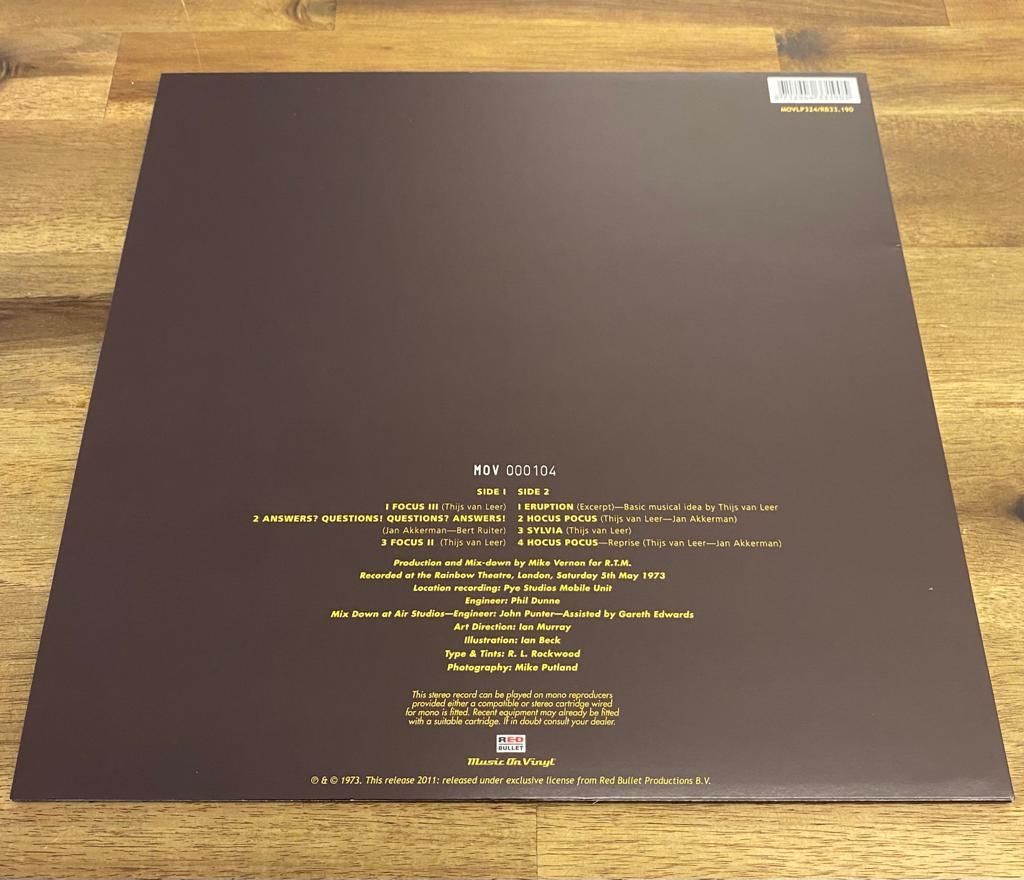 Schallplatten: NEU  FOCUS Live at the Rainbow Vinyl ! – Neu und originalverpackt aus Belp von B7L0 1