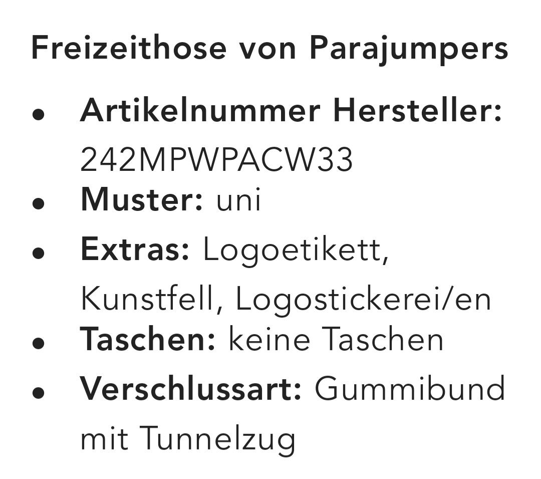 Pantaloni: Parajumpers Hose NEU – Nuovo (secondo la descrizione) da Dübendorf venduto da mutti66 3