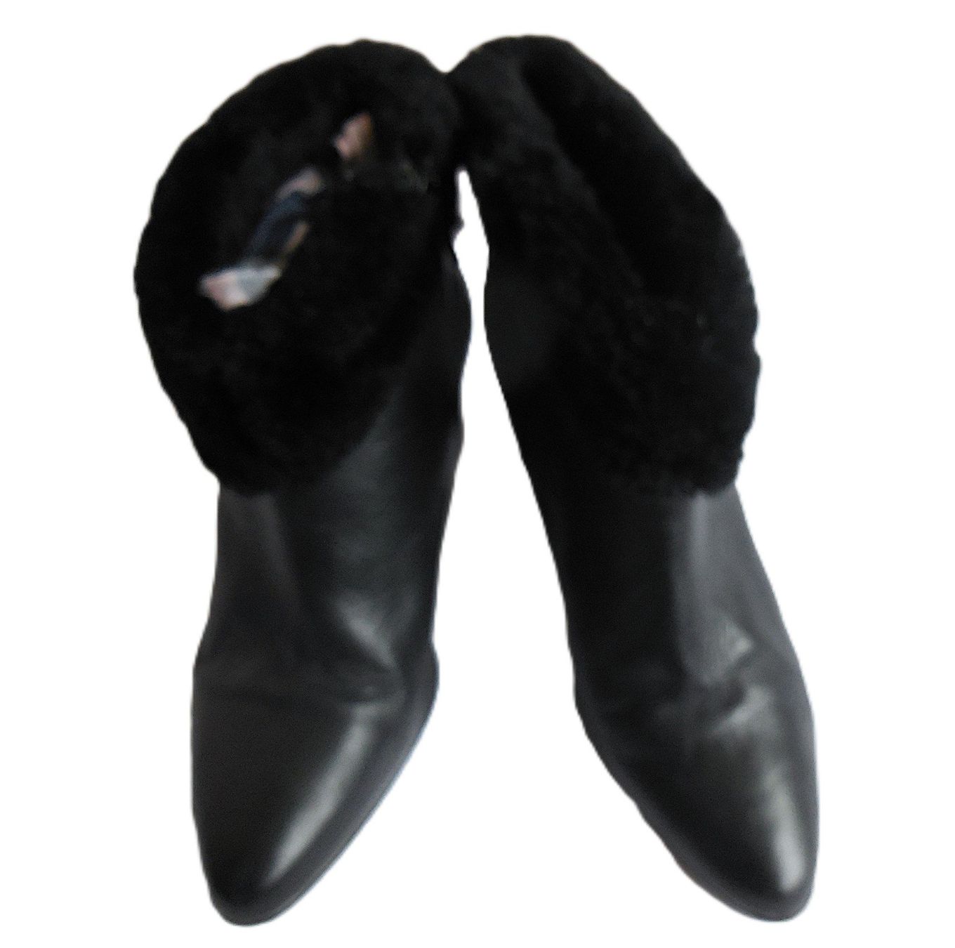 Scarpe da donna: Gr. 36 süsse schwarze Leder Stiefeletten – Usato da Basel venduto da FRAU.ZAUBER.MOND 1