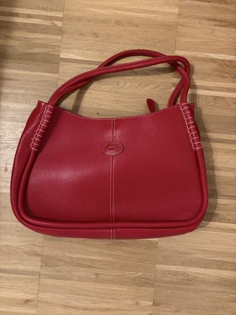 Handtasche Marke TOD'S rotes Leder - sehr guter Zustand