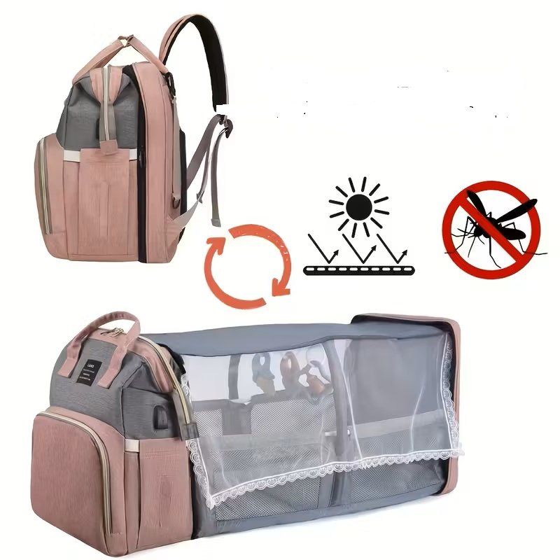 Borse & Zaini: Wickeltasche-Rucksack mit Bettchen – Nuovo e nell'imballaggio originale da Matt venduto da Stoffwindel