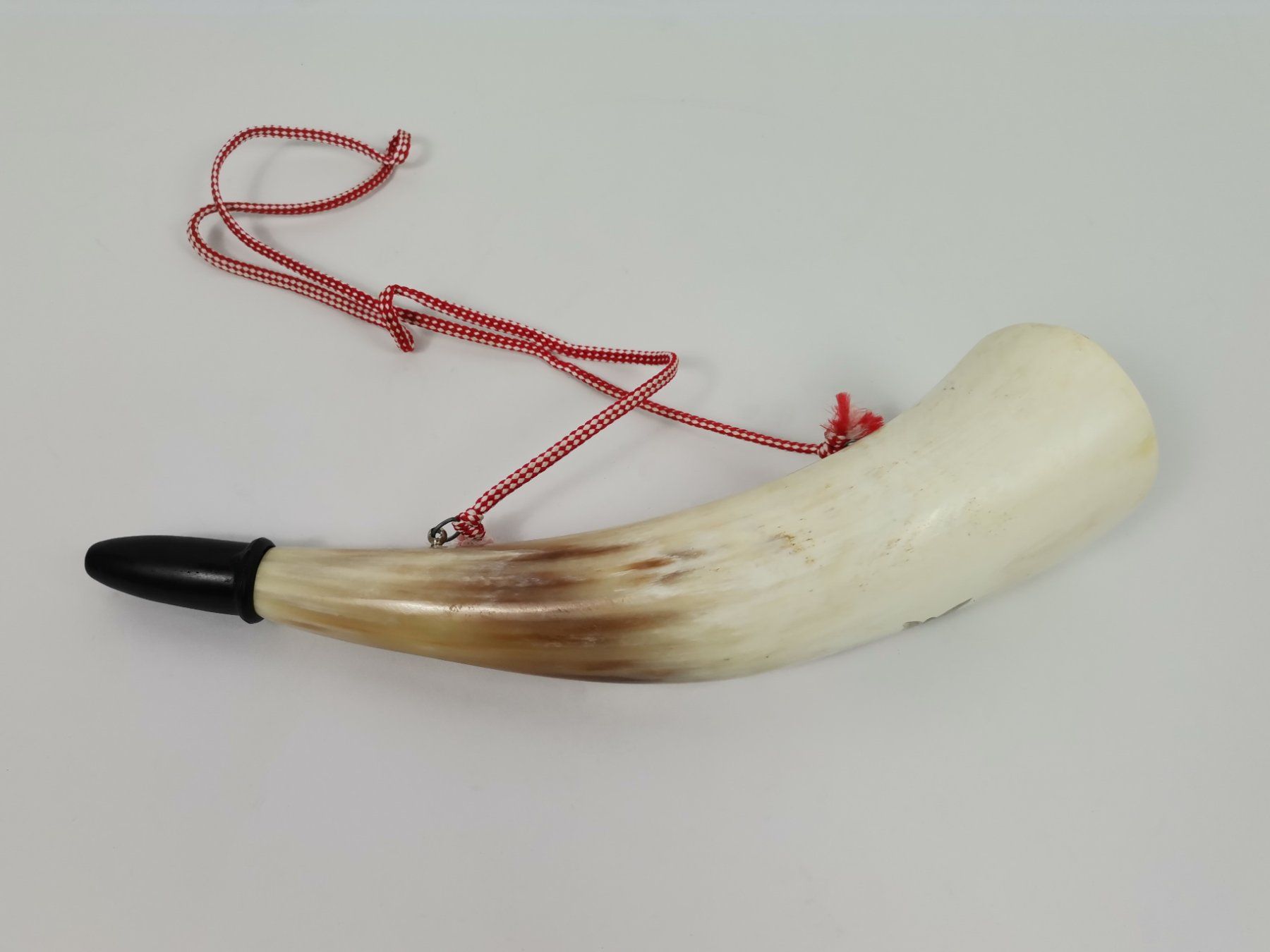 Blasinstrumente: Rufhorn mit Mundstück an Schnur – Gebraucht aus Schaffhausen von  3
