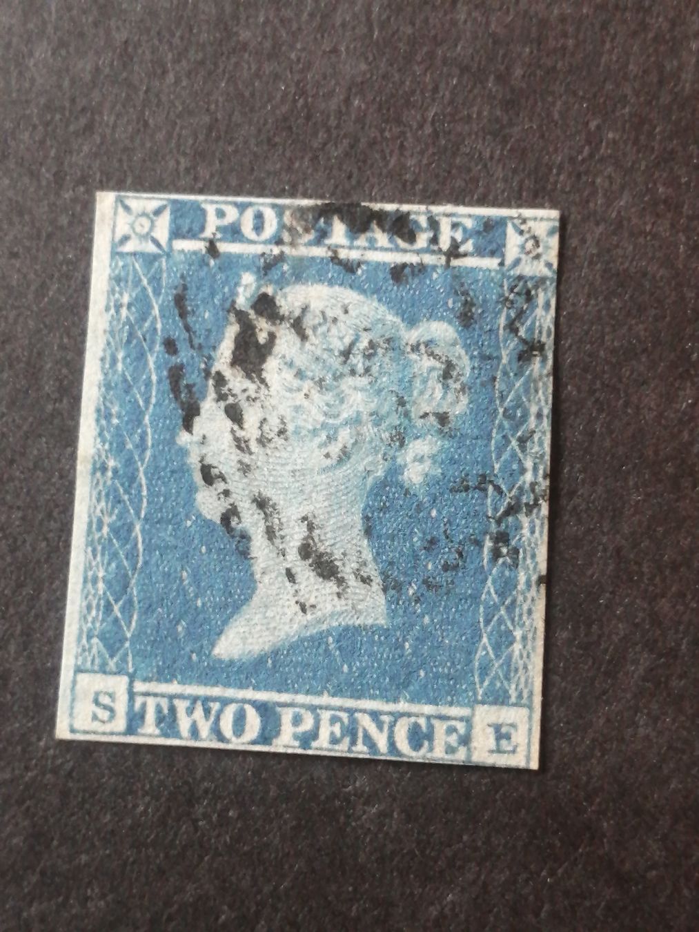 Alle Briefmarken: Two Pence Blue 1841 – Gebraucht aus Happerswil von tschergi