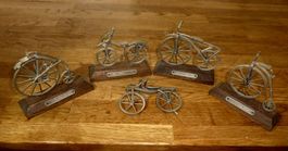 Zinn Fahrrad Modelle  HOCHRAD VELICIPEDE Fahrradgeschichte