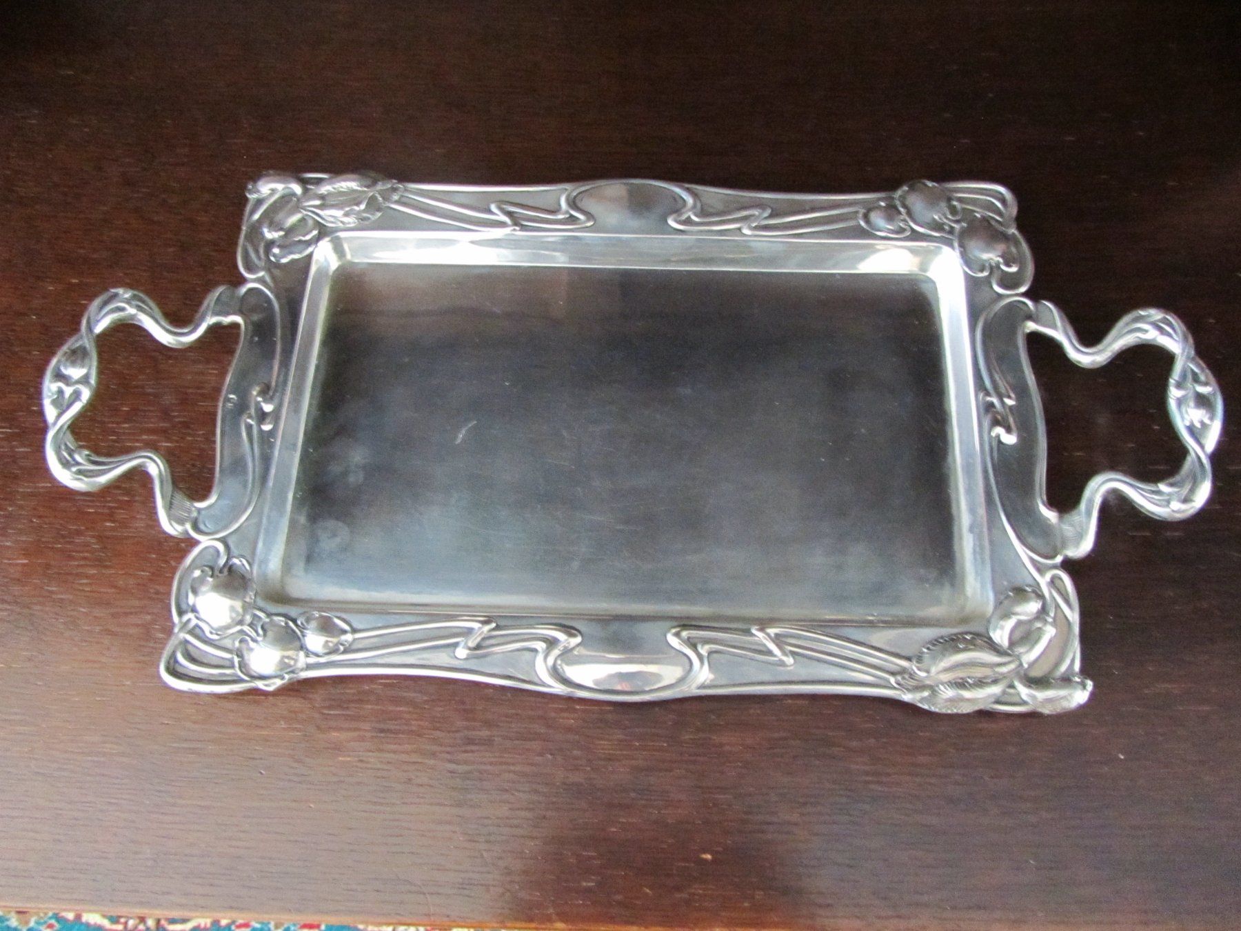 Servierplatten: Jugendstil Tablet,Wien um 1905-Silber-G.Friedmann – Gebraucht aus Luzern von Lucernauno 2