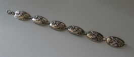 800 Silber Armkette Armband Reben Wein Trauben