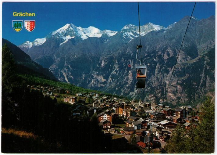 Cartes postales: Grächen - Sessellift – D'occasion à Binningen par Mountainrider