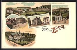 Litho Zürich, Dolder, Gaststätte Waldh