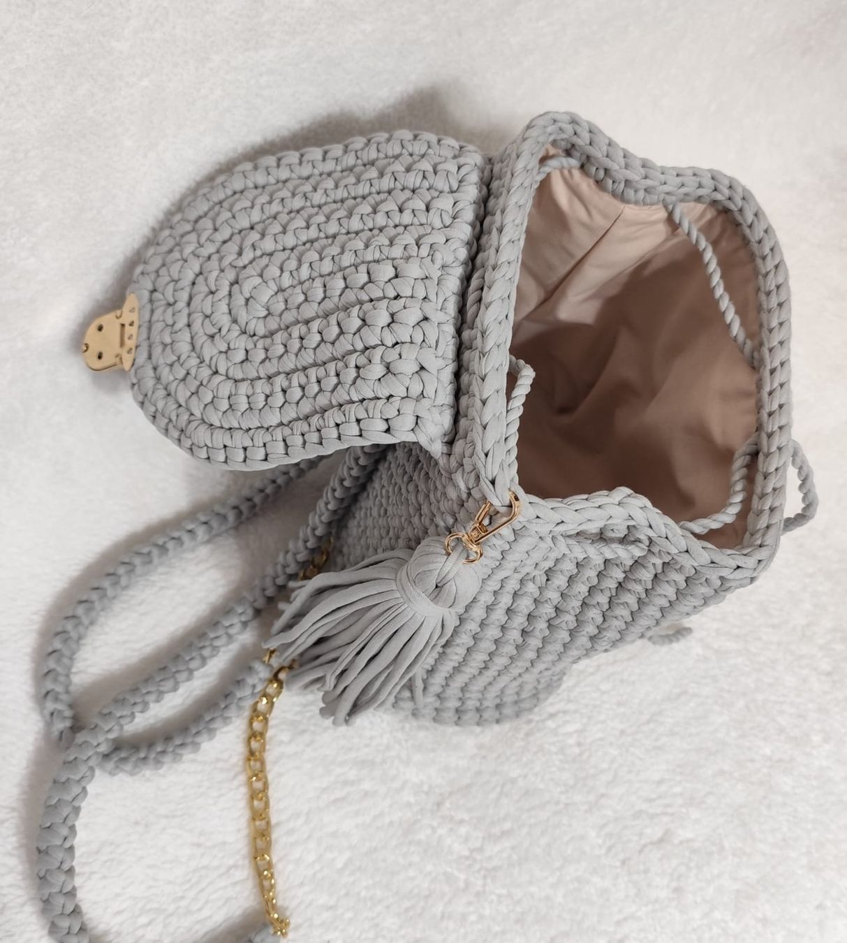 Borse da donna: Handgefertigte Häkeltasche – Nuovo (secondo la descrizione) da Kaltbrunn venduto da gurlukhandmade 7