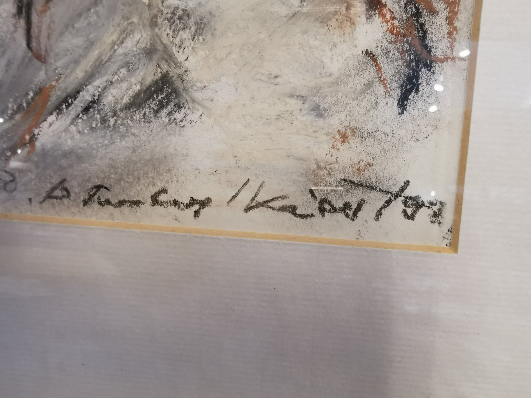 Dipinti: DESSIN STYLE FUSAIN SIGNÉ ET DATÉ – Usato da Genève venduto da Qanil77 2