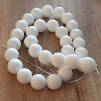 1 Strang natürliche weiße Achat steinperlen 12 mm