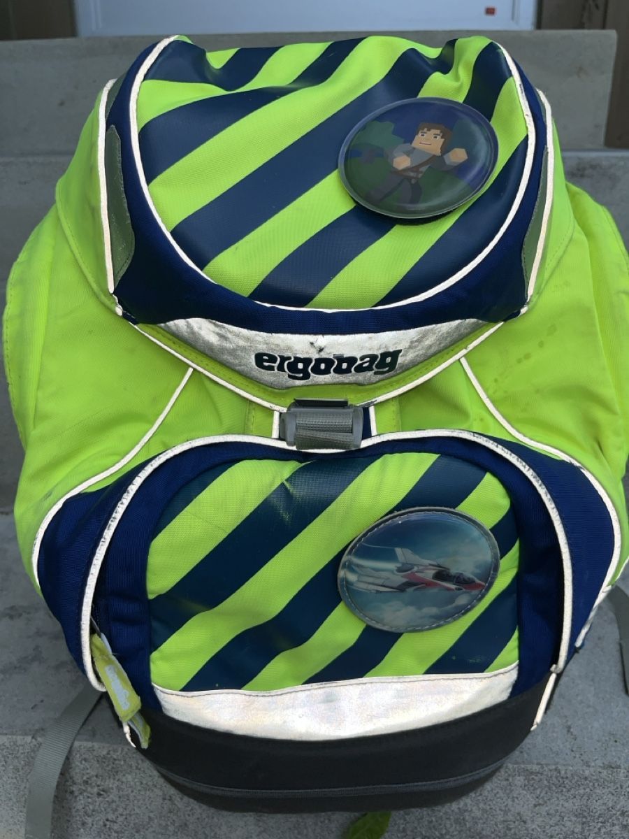 Ergobag Zaini: Ergobag Schulrucksack neongelb plus Kletties – Usato da Rheinau venduto da kassandra5_12 1
