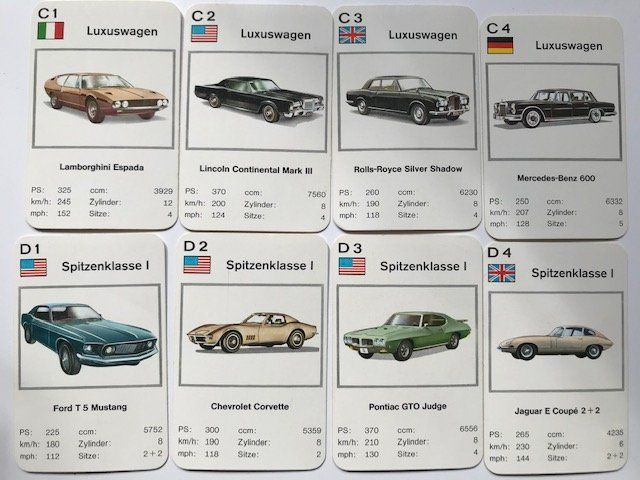 Giochi: Quartett Spitzenklasse internationale Autos – Usato da Zürich venduto da gigimai67 3