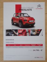 Citroen E-Mehari - Preisliste Deutschland - P1532