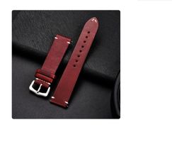 24 mm bracelet rétro Cuir cire d'huile - NEW - jamais monté