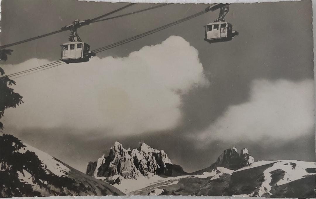 Cartoline postali: GERSCHNIALP - TRÜBSEE  - Schwebebahn - 1953 – Usato da Delémont venduto da Domdom1