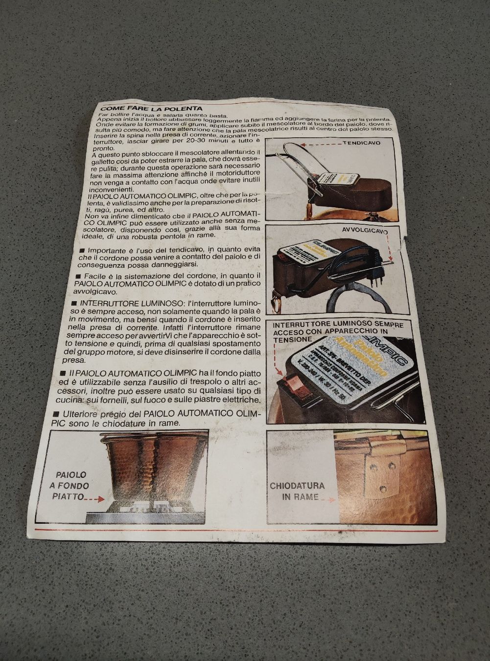 Appareils de cuisine: VINTAGE Elektr. POLENTA  - Rührer – D'occasion à Minusio par Todesca 6