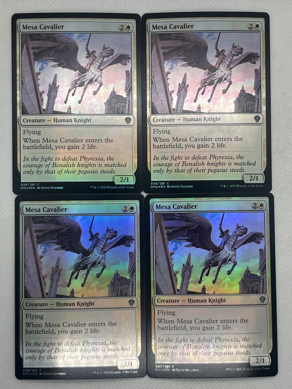 Magic The Gathering Cartes à collectionner: MTG Mesa Cavalier DMU 026 Englisch Foil Common 4x – D'occasion à Hinterkappelen par Kim1992