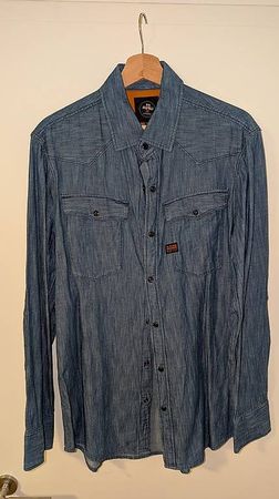 G-Star Raw Denimhemd Herren Grösse L Top Zustand Frühling...