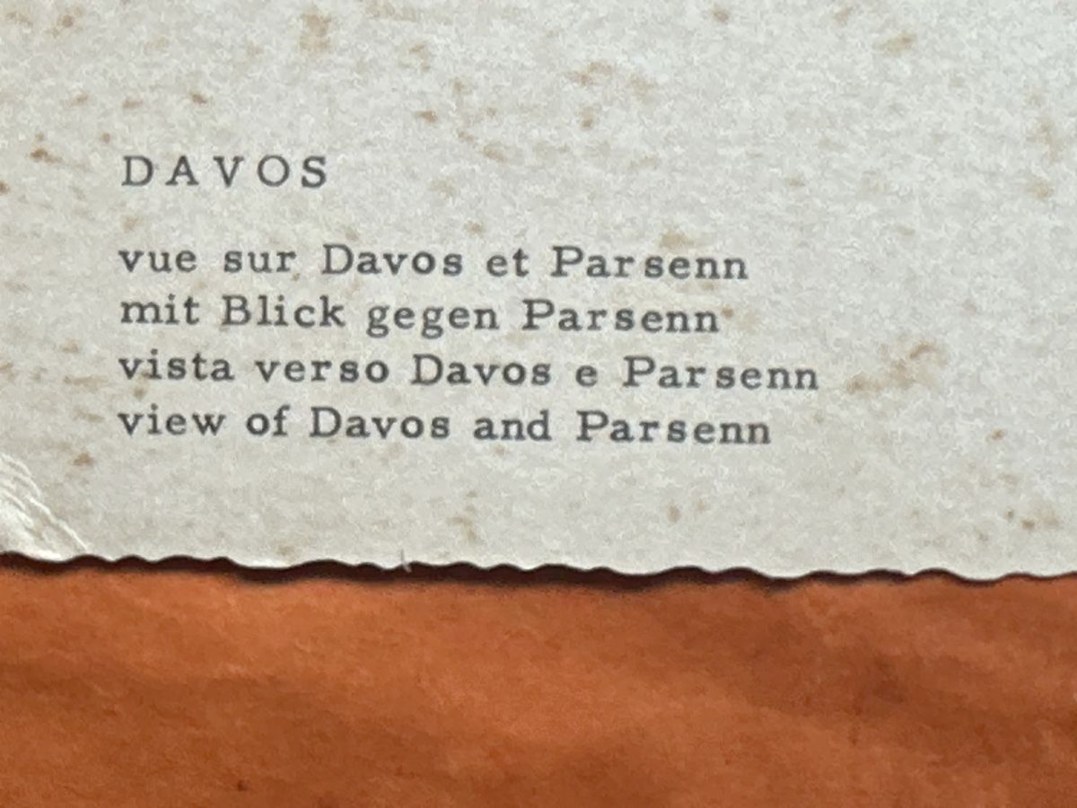 Cartoline postali: Davos & Parsenn Ansichtskarte, Winterstimmung – Usato da Zürich venduto da Chaeffeler 1