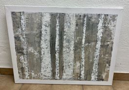 Modernes Strukturbild Acryl 80x60 cm (Birken-Stil)