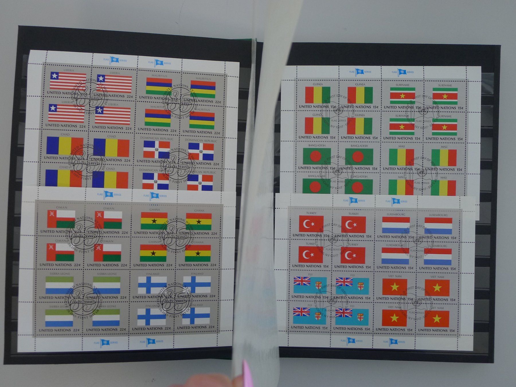 Tutti i francobolli: ENORME Sammlung Flaggenmarken UNO, inkl. BOGEN: O+**. – Usato da Sursee venduto da Luzernerraute 4