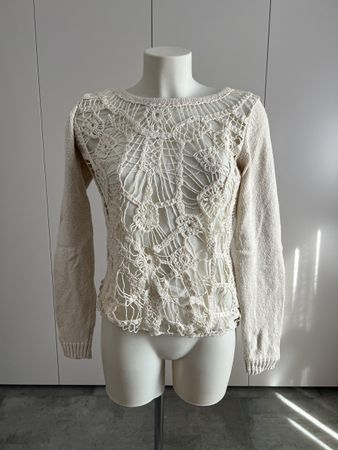 Object Ivory Crochet Knit Top - Boho Chic for Summer Days