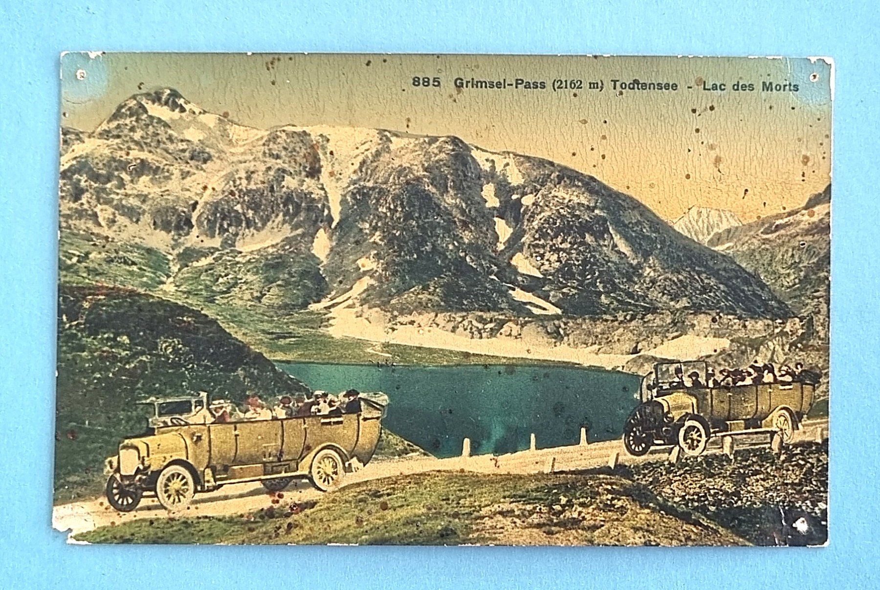 Cartoline postali: Grimselpass - Postautos in Fahrt – Usato da Rothrist venduto da RROENK