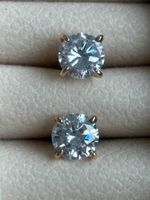Luxus Elegante Ohrstecker Ohrschmuck Farbe: Gold/Weiss