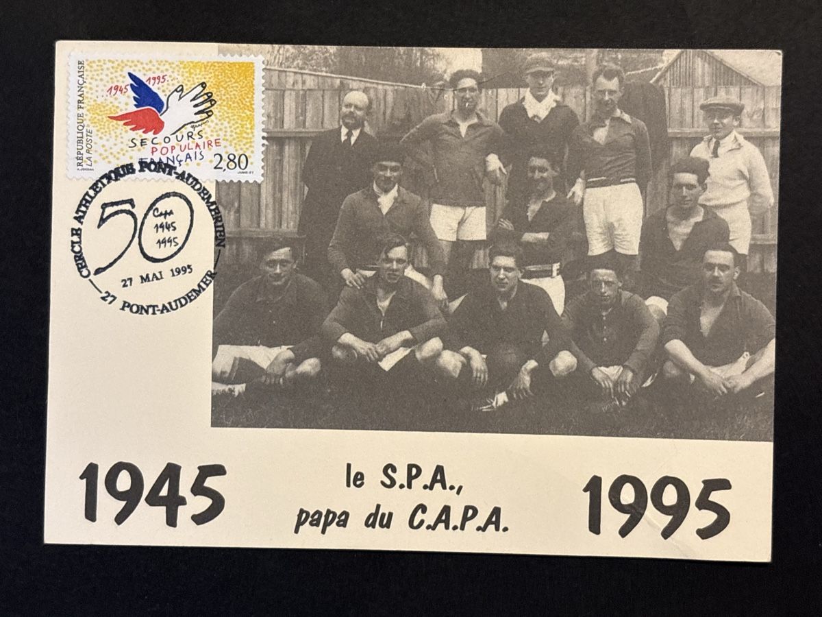 Ansichtskarten: Carte postale C.A.P.A. 50ème anniversaire 1945-1995 – Gebraucht aus Carouge GE von irma016