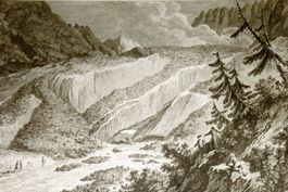 J.J.F LE BARBIER (France, 1738-1821) Grimsel, Gletscher 1800