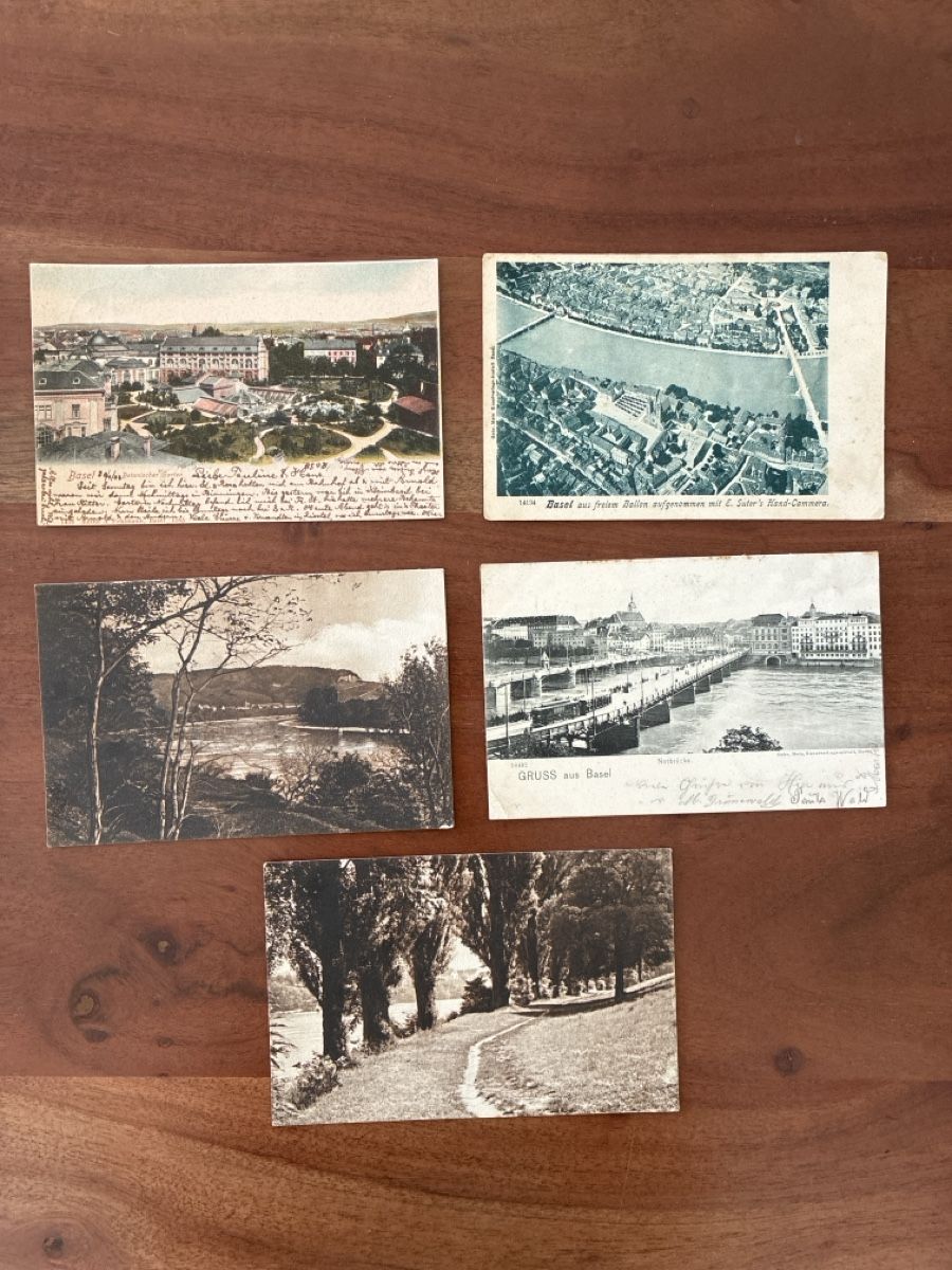 Cartoline postali: 21 Ansichtskarten Schweiz von Basel  – Usato da Oftringen venduto da Cla.vD.74 4