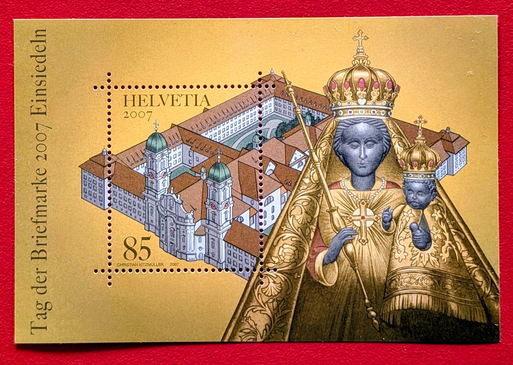 Tutti i francobolli: TAG DER BRIEFMARKE EINSIEDELN 1257 BLOCK 2007** POSTFRISCH – Nuovo (secondo la descrizione) da Düdingen venduto da Quartierstrasse