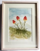 Signiertes Blumenbild – Aquarell (gerahmt)