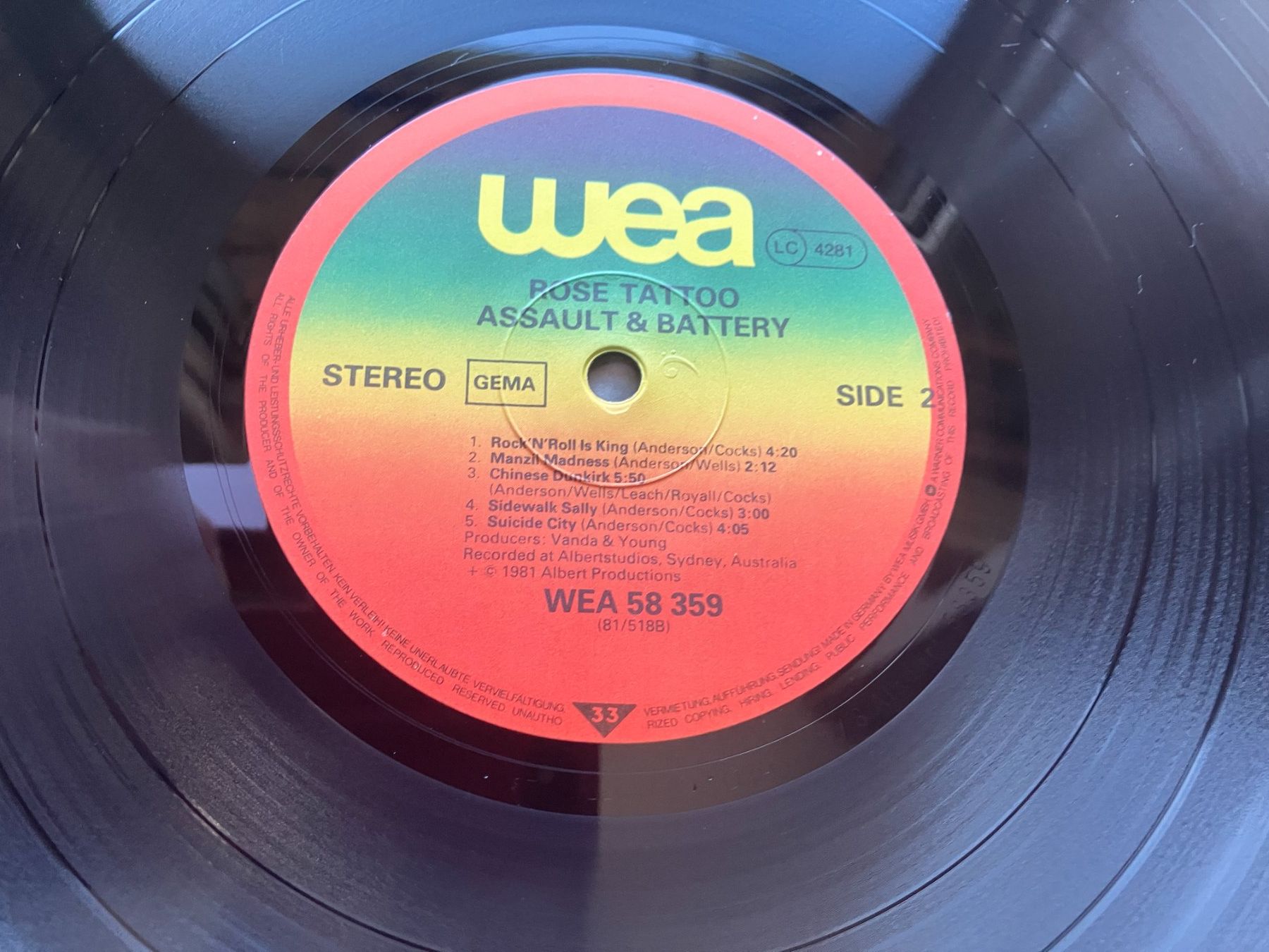 Dischi in vinile: Rose Tattoo – Usato da Aarwangen venduto da Jukebox3 7