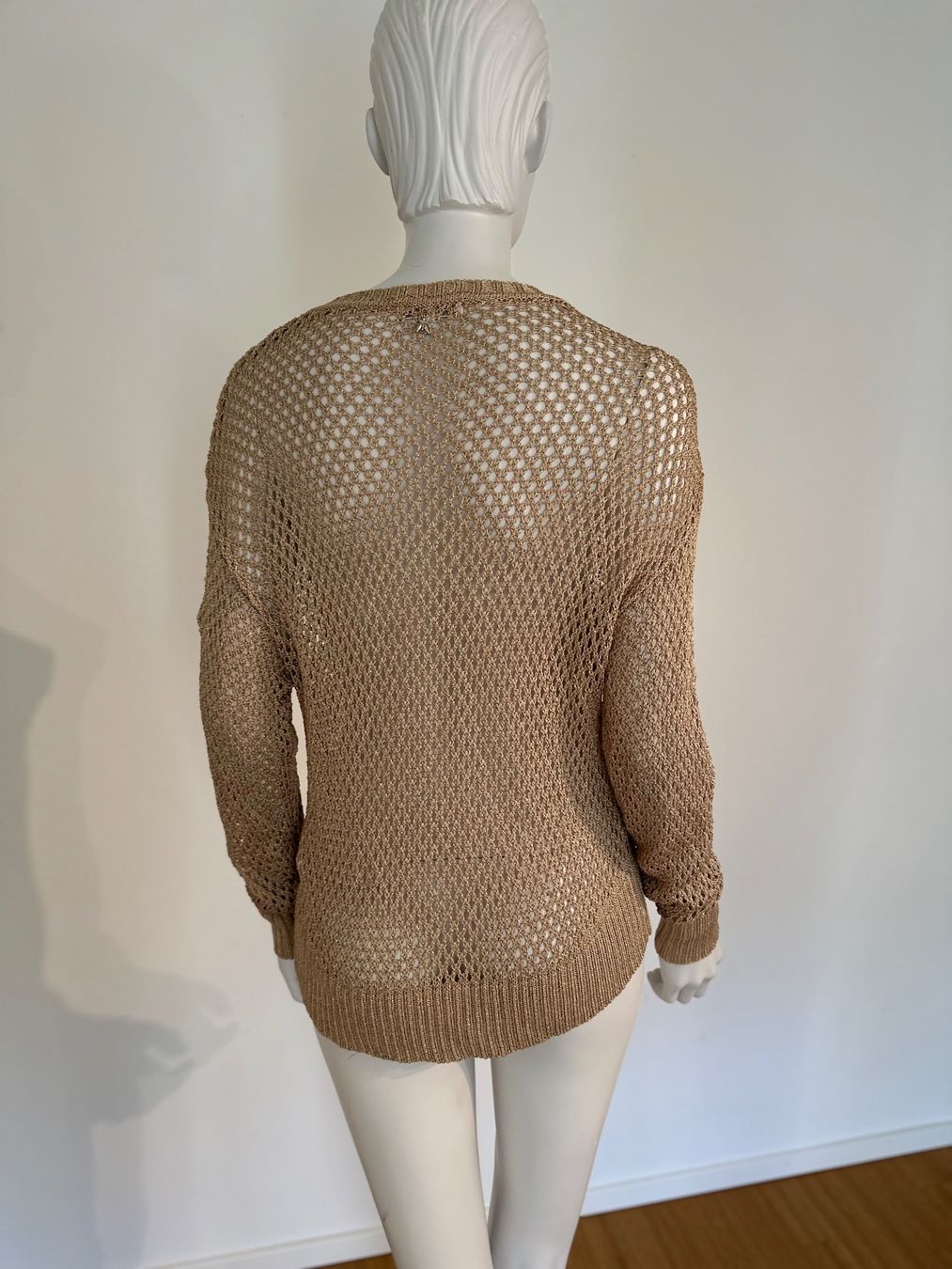 Patrizia Pepe Maglioni & Felpe: Pullover von Patrizia Pepe | Gr. S | gold | Netzoptik – Nuovo (secondo la descrizione) da Kilchberg ZH venduto da nad_6dwp 5