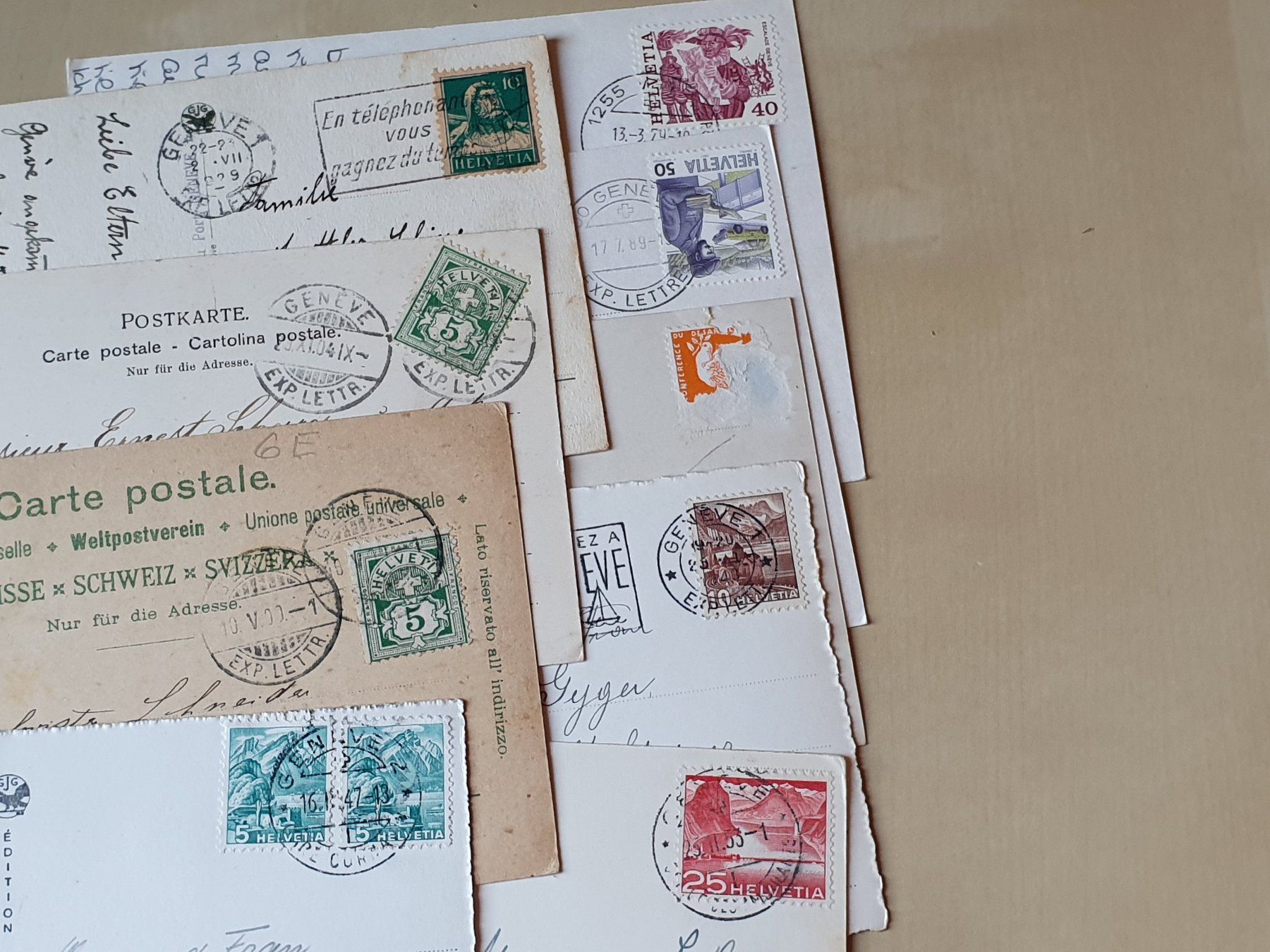 Cartoline postali: 14 x Karten Genf ab 1900 – Usato da Stansstad venduto da collectorsshop 7