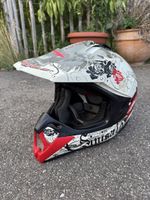 Motocross Helm Sinisalo weiss Grösse M mit Aufdruck