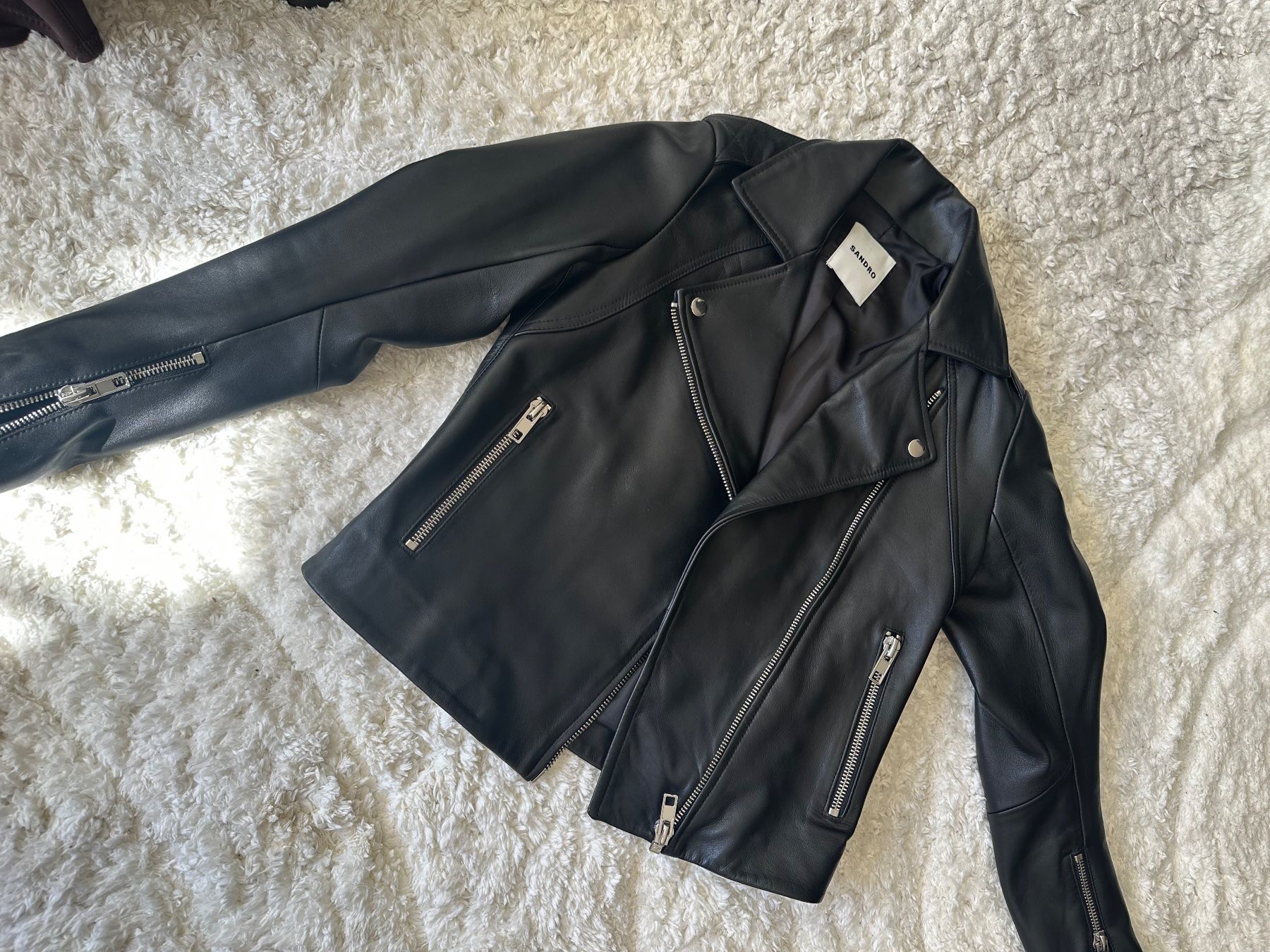 Sandro Giacche: Original Sandro leather jacket - Black – Nuovo (secondo la descrizione) da Bern venduto da lor_6tcg
